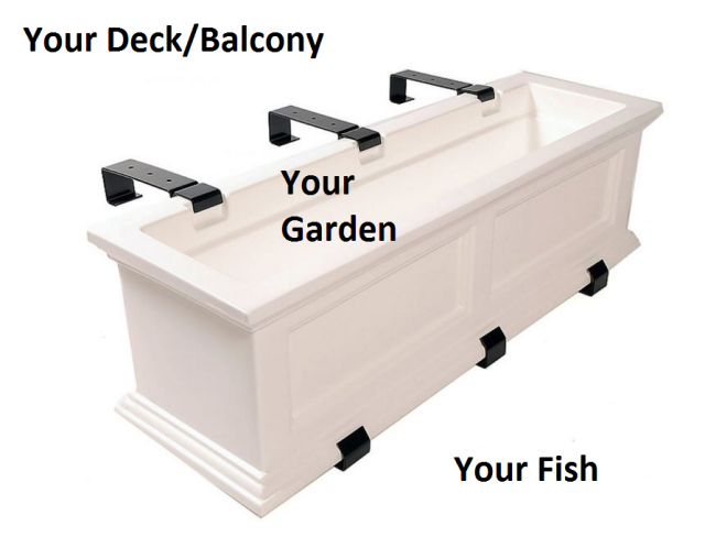 railingplanter - brite ideas aquaponics, hydroponics