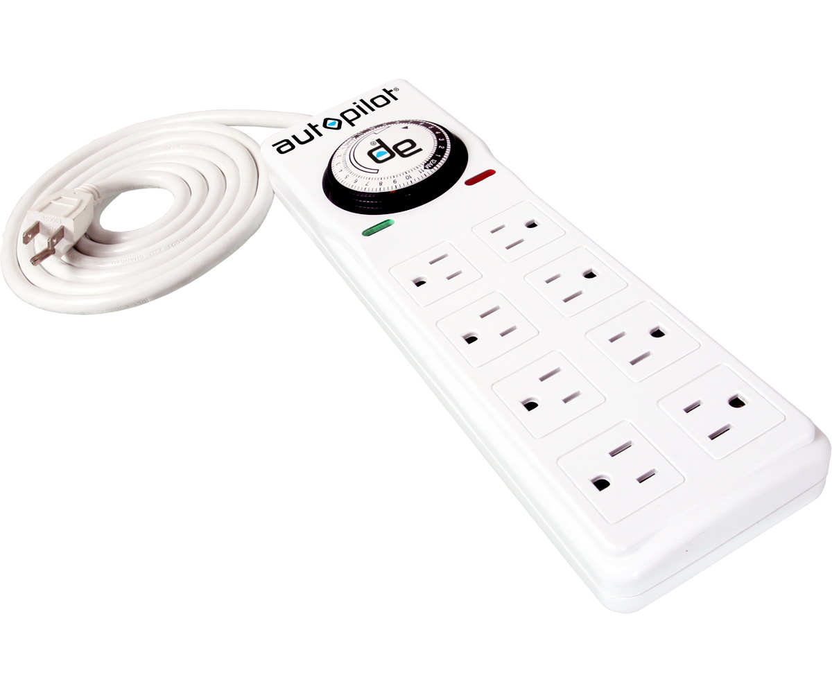 Autopilot Dual Outlet 7-Day Grounded Digital Programmable Timer, 1725W,  15A, 1 Second On/Off